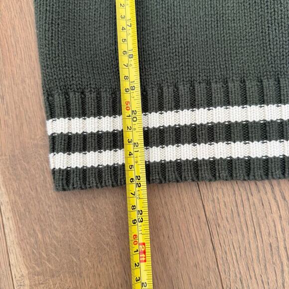 H&M L.O.G.G‎ Men’s Green White Shawl Collar Cotton Sweater Small - Picture 9 of 9